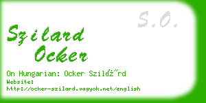 szilard ocker business card